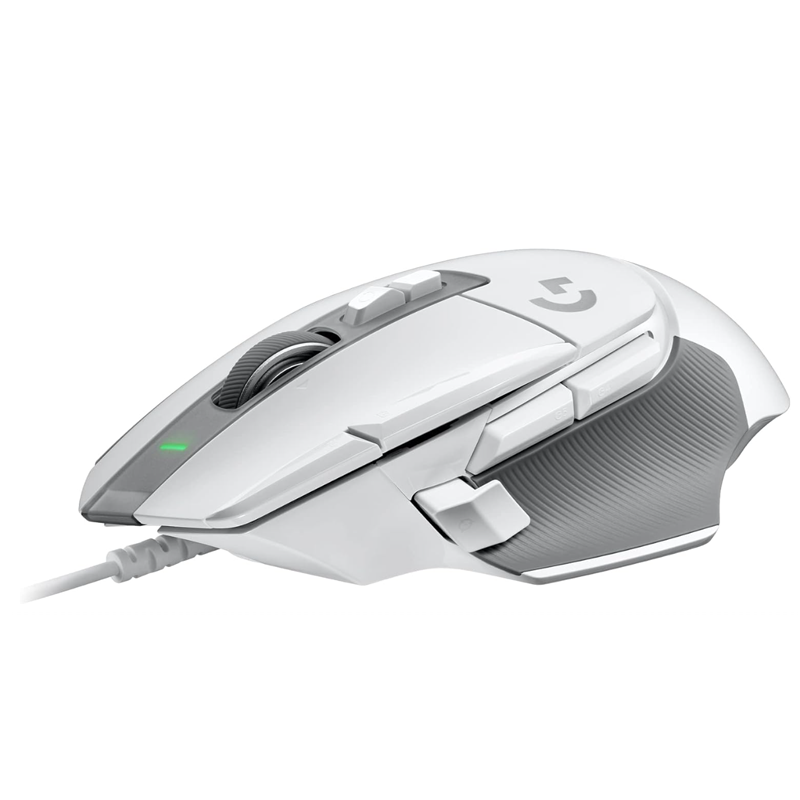 Logitech G G502 X Wired Gaming Mouse - LIGHTFORCE hybrid optical-mechanical primary switches, HERO 25K gaming sensor, compatible with PC - macOS/Windows - White